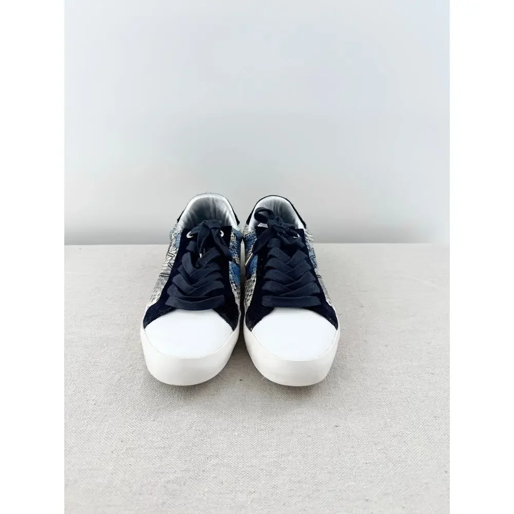 Zadig & Voltaire Python Snakeskin Leather Lace Up Sneakers Shoes Wild Blue EU 39 - Picture 3 of 7